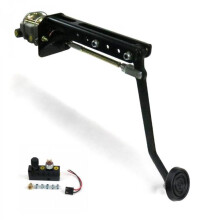 Universal Adjustable Firewall Manual Brake Pedal Kit Adjustable Disc & Drum 3 in. Rubber Pad