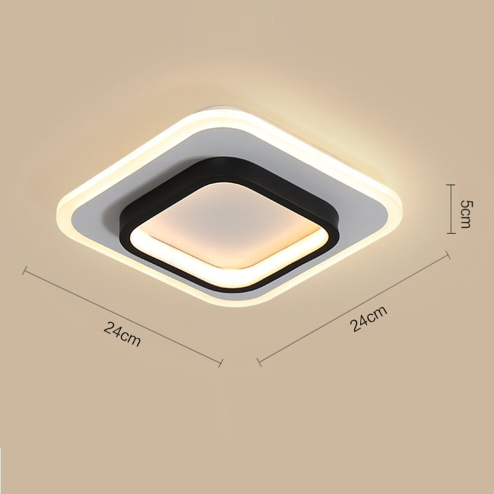 Modern LED Ceiling Lamp Simple Black White Light for Indoor Living Roo