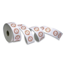 6 in. Tamper Seal Label, Red & White