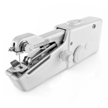 (White) Portable Handheld Sewing Machine Mini Stitch Sew Needlework Cordless Clothes Fabrics Electric Sewing Machine