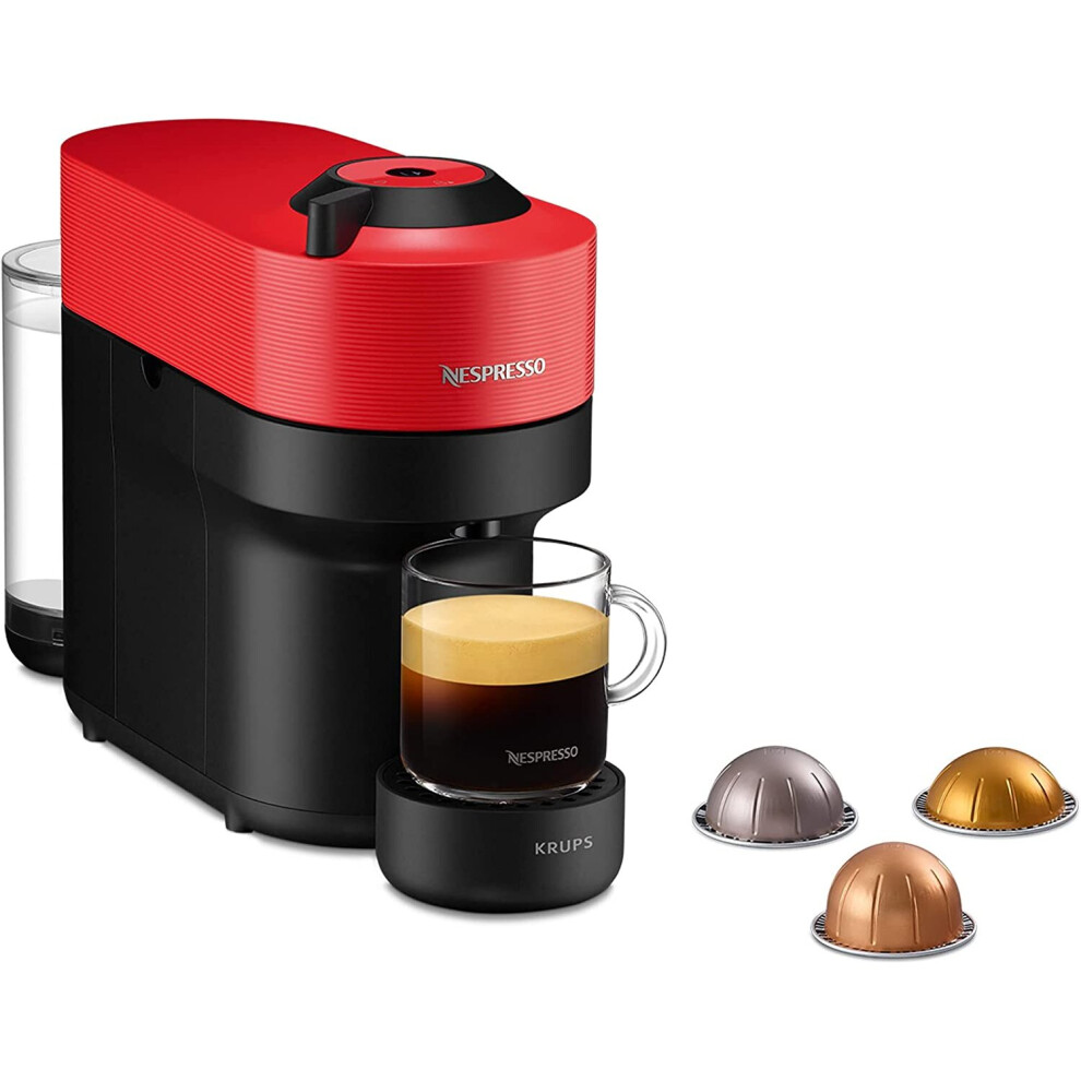 Krups Nespresso VERTUO Pop XN 9205 - Capsule coffee machine, Krups espresso machine, different coffee sizes, 4 cup sizes, Centrifusion technology