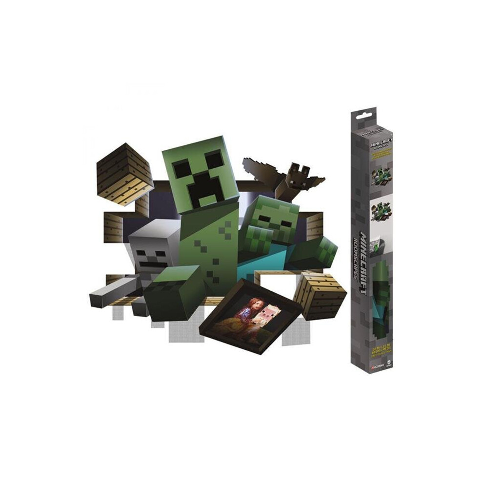 Minecraft 838638 Minecraft 3D Blocks & Enemies RoomScapes Wall Decal