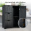 Costway Bathroom Floor Cabinet Storage Cupboard Organizer w/ 3 Drawers Black 4
