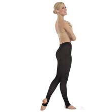 217-B-S-M Intimates Adult Non-Run Stirrup Tights, Black - Small & Medium