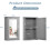Costway Bathroom Mirror Cabinet Wall Mounted Storage Cupboard Mirrored 3