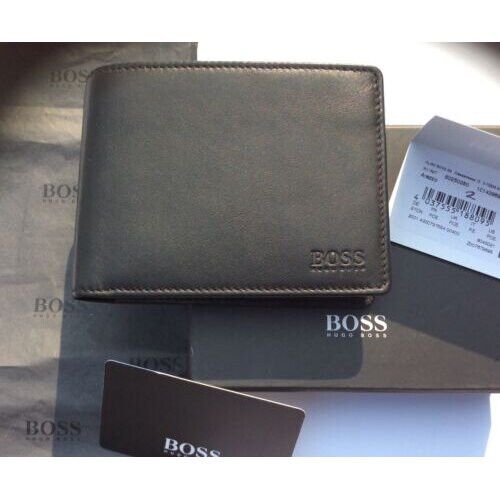 Hugo Boss Arezzo Mens Black Trifold Leather Coin Wallet T For Men On Onbuy 7563