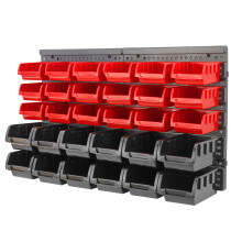 KCT 32 Pcs Plastic Wall Mounted Storage Tool Board Wall Organiser Shelves Garage DIY Workshop Shed