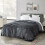 (Single, Grey) Fleece Blankets Throw Sofa Bed Travel Warm Fluffy 2