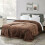 (Single, Coffee) Fleece Blankets Throw Sofa Bed Travel Warm Fluffy 2