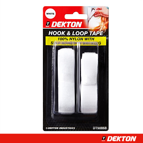 DEKTON WHITE 20MM X 1M HOOK & LOOP 100% NYLON, DT90868