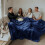 (Single, Navy) Fleece Blankets Throw Sofa Bed Travel Warm Fluffy 5
