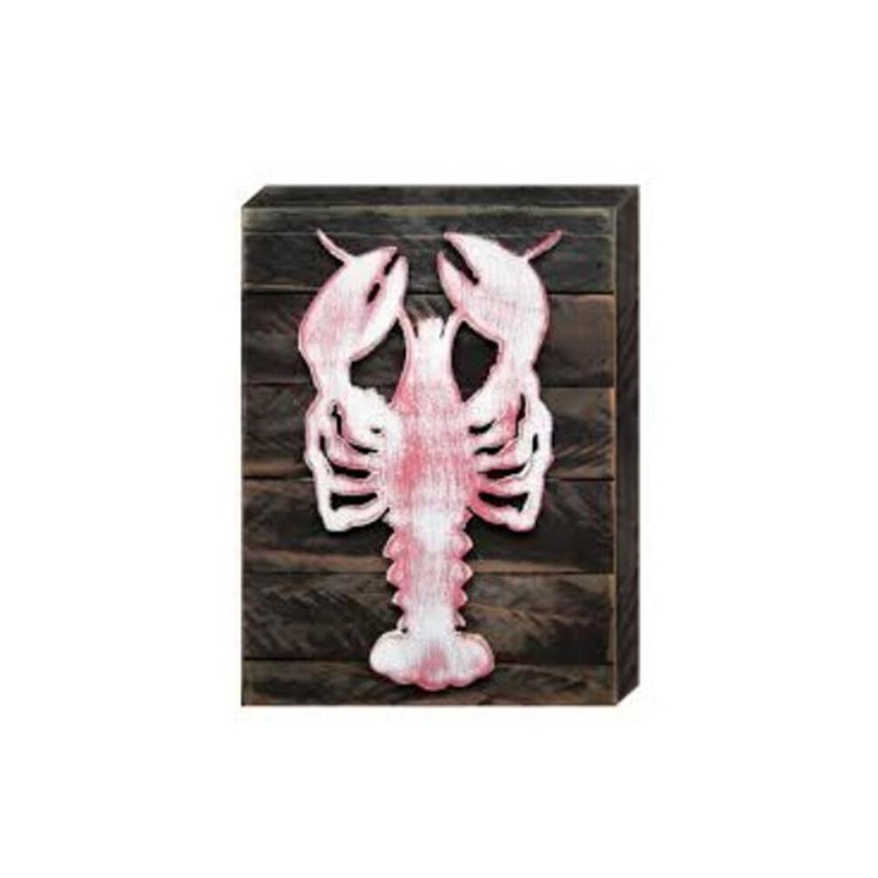 Clean Choice Lobster Art On Board Wall Decor