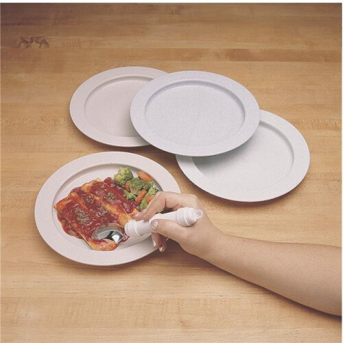 9 in. Plastic Sandstone Inner Lip Plate
