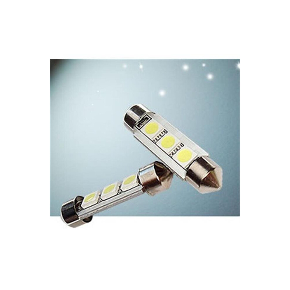 42 Mm Led Festoon License Plates Courtesy Map Dome Lights Bulbs - White 745704910339