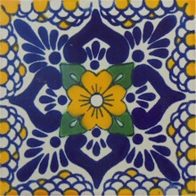 4 x 4 in. Mexican Decorative Tiles, L97 - Pack of 4
