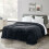 (Single, Black) Fleece Blankets Throw Sofa Bed Travel Warm Fluffy 2