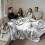 (King, Silver) Fleece Blankets Throw Sofa Bed Travel Warm Fluffy 3