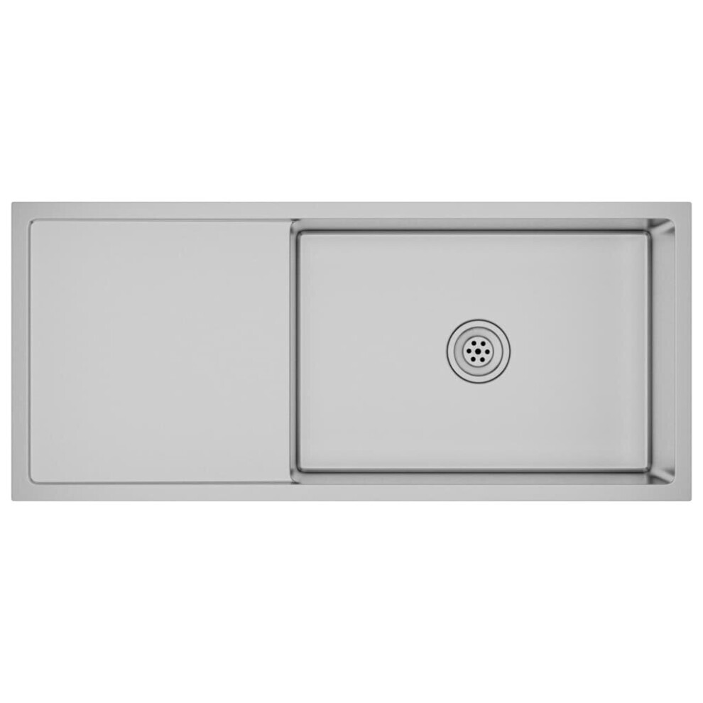 Vidaxl Handmade Kitchen Sink Stainless Steel Plumbing Utility Waste Basin