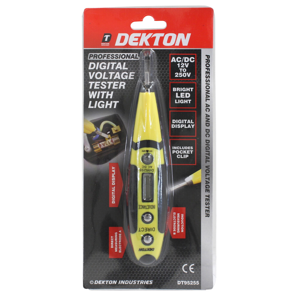 Dekton Light Professional Digital Voltage Tester With Size 12