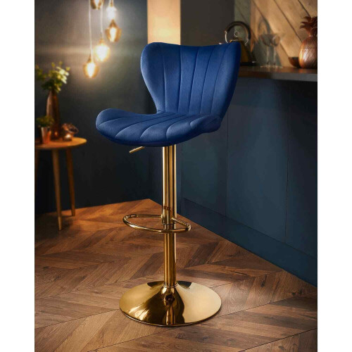 Luxury Velvet Bar Stools Breakfast Bar Chair Kitchen Stool Barstool