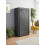 High Quality Deluxe Double Canvas Wardrobe With Opening Doors Grey 2