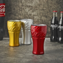 6 Set Colour 350ml Hi Ball Drinking Mirror Coca Cola Coke Glasses Gift