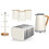 Swan Swan Nordic White Kettle 4 Slice Toaster 3 Canisters Mug Tree Set 1