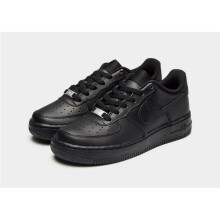 (Black, 6) Nike Air Force 1 Low Junior Kids Shoes White Black