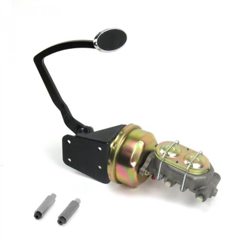 32 Ford 8 in. Single Brake Pedal Kit Disc & Disc Large Oval Chrome Pad