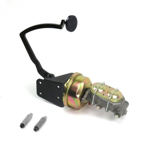 32 Ford 8 in. Single Brake Pedal Kit Disc & Drum 3 in. Black Pad