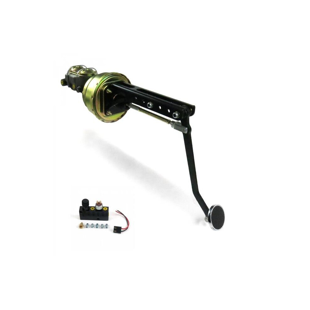Universal Adjustable Firewall 7 In. Dual Brake Pedal Kit Adjustable Disc & Drum 3 In. Chrome Pad 753678002431