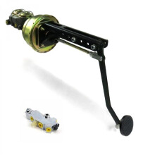 Universal Adjustable Firewall 8 in. Dual Brake Pedal Kit Disc & Drum 3 in. Black Pad