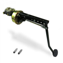 Universal Adjustable Firewall 8 in. Single Brake Pedal Kit Drum & Drum 3 in. Black Pad
