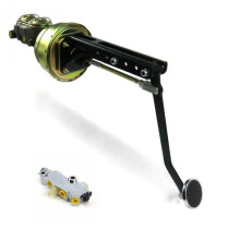 Universal Adjustable Firewall 7 in. Dual Brake Pedal Kit Disc & Drum 3 in. Chrome Pad