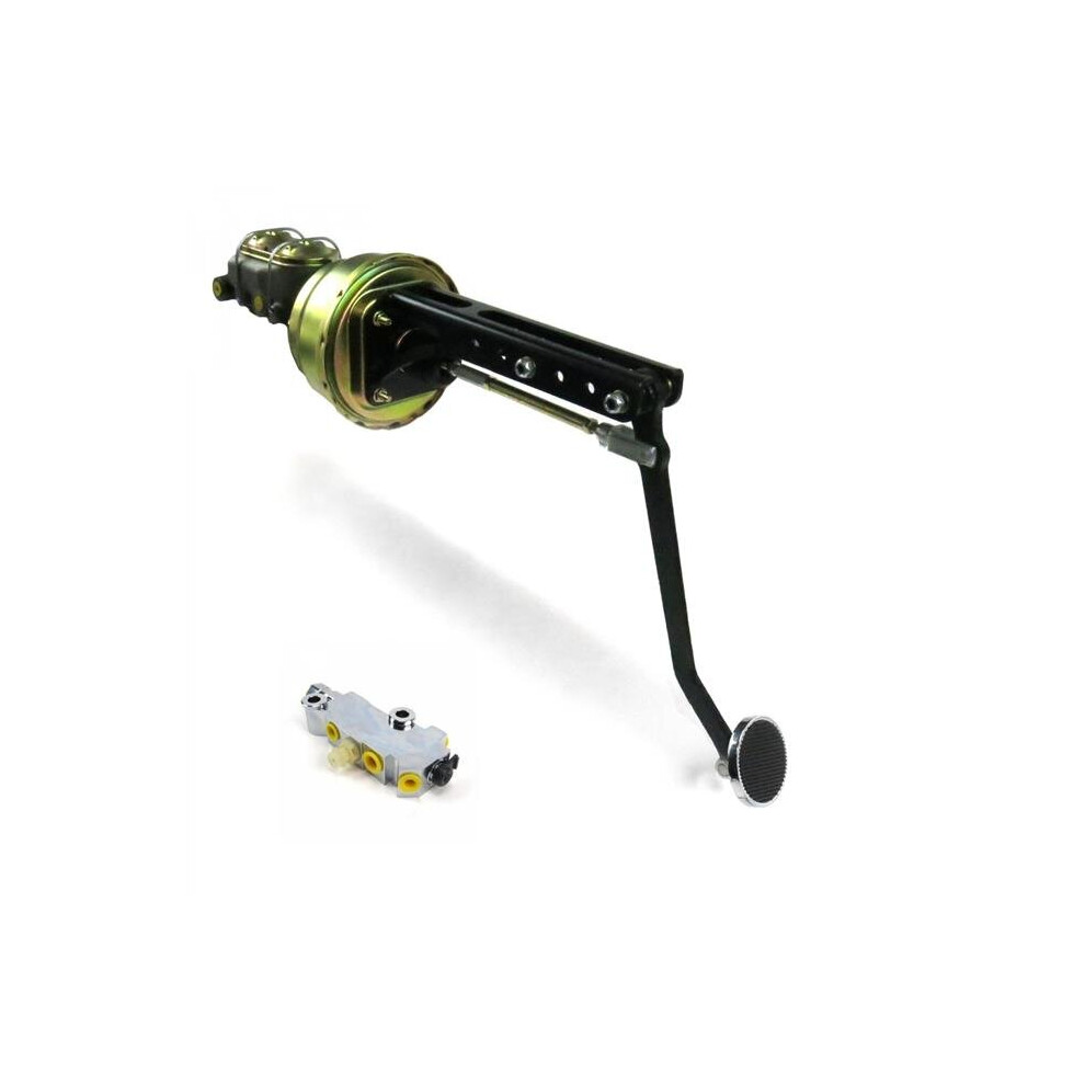 Universal Adjustable Firewall 7 In. Dual Brake Pedal Kit Disc & Drum 3 In. Chrome Pad 745704975000