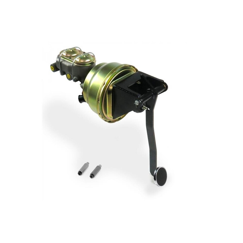 Universal Firewall 8 In. Dual Brake Pedal Kit Adjustable Disc & Drum 3 In. Chrome Pad 753678016353