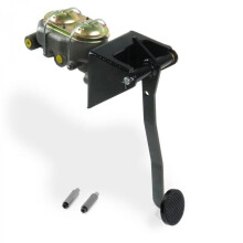 Universal Firewall Manual Brake Pedal Kit Disc & Drum 3 in. Black Pad