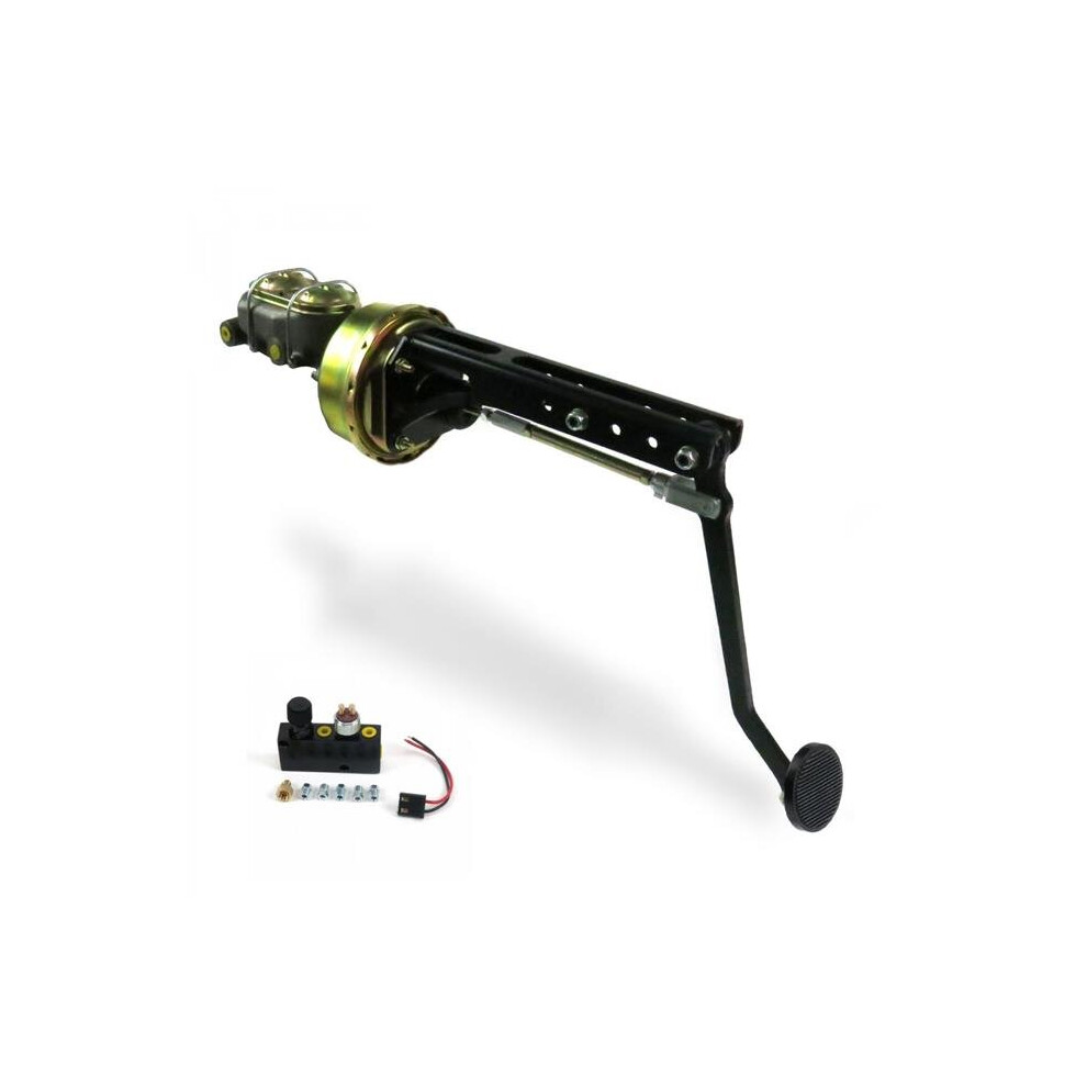 Universal Adjustable Firewall 9 in. Single Brake Pedal Kit Adjustable Disc & Disc 3 in. Black Pad-image-OPC-PB7DPVV-NEW