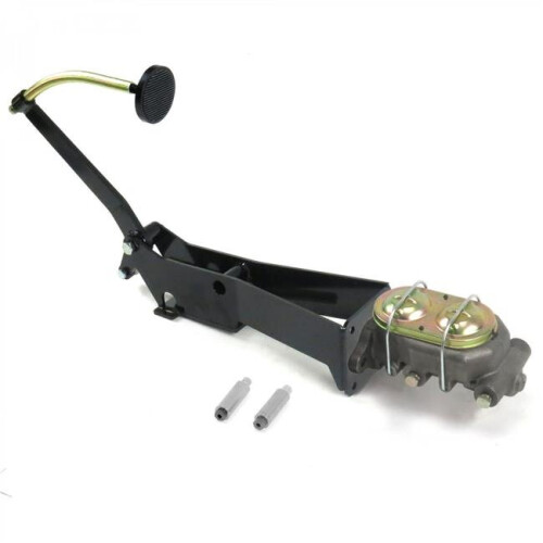 49-54 Chevy Car Manual Brake Pedal Kit Drum & Drum 3 in. Black Pad
