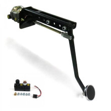 Universal Adjustable Firewall Manual Brake Pedal Kit Adjustable Disc & Drum 3 in. Chrome Pad