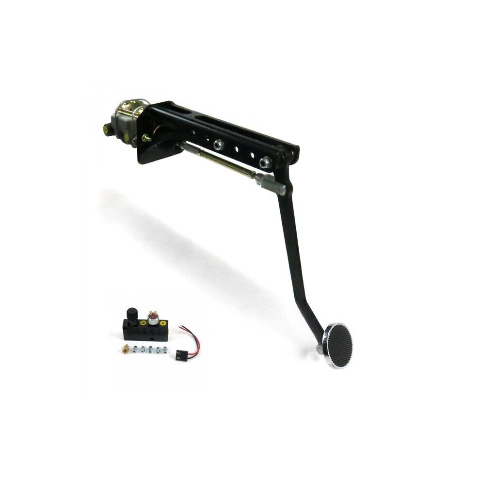 Universal Adjustable Firewall Manual Brake Pedal Kit Adjustable Disc & Drum 3 In. Chrome Pad 745704974652
