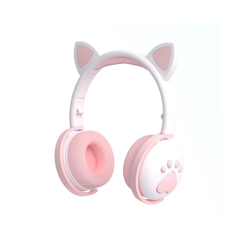 (White) Bluetooth Gaming Headset Cat Ear Wireless Headphone Foldable Stereo Earphone-image-OPC-PB7DR9Z-NEW