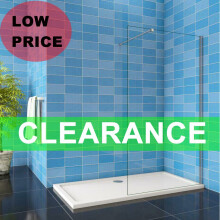 (Shower Screen: 1000mm; Tray Size: 800x1200mm) Walk in Wet Room Shower Screen Panel 8mm Cubicle