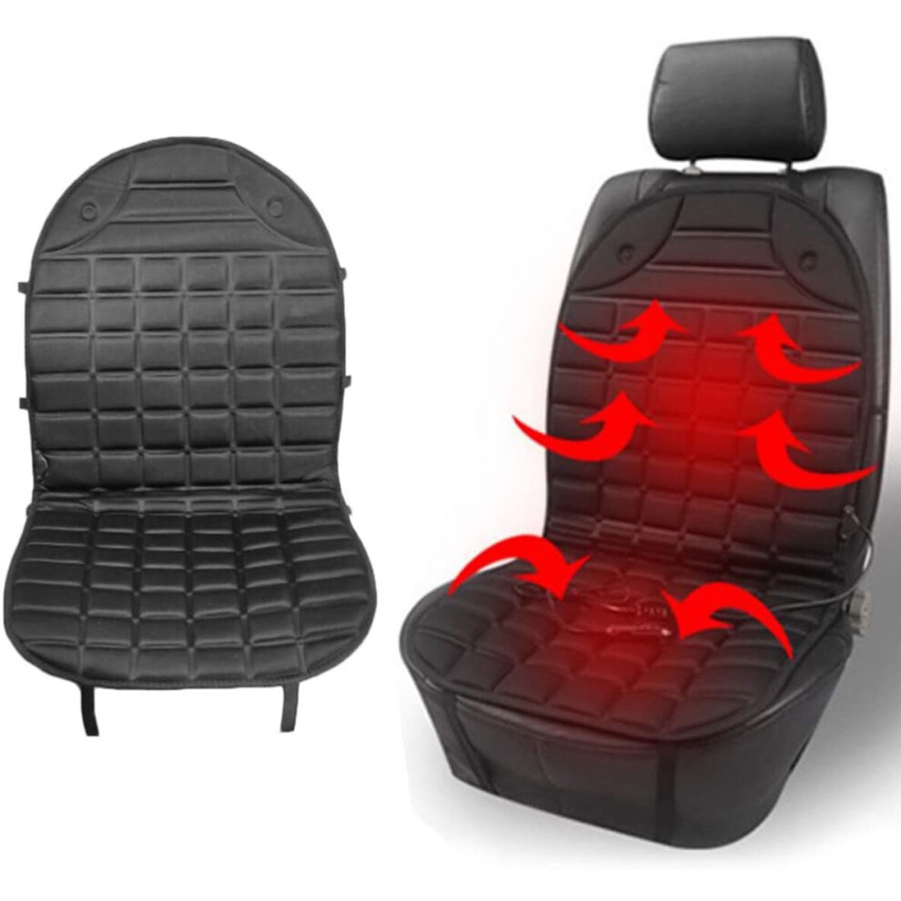 Luxury Heated Car Seat Cushion Heater Universal Winter Warmer Fit 12V