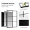 Costway Vintage Windowpane Hanging Mirror Wall Mounted Decoration Mirror 6
