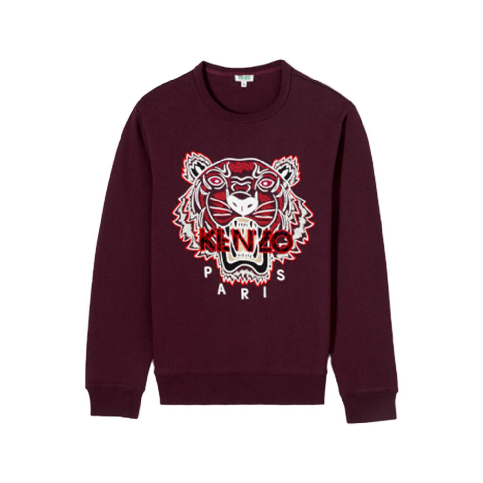 (S) KENZO SWEAT Mens Sweatshirts Crew Neck Long Sleeve Maroon