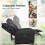 Costway Upholstered Recliner Armchair Sofa Lounge Chair Adjustable Backrest 4
