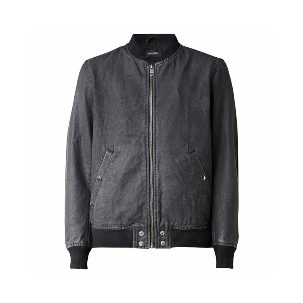 (L) DIESEL J HOLZ 0CAOK Mens Denim Bomber Jacket