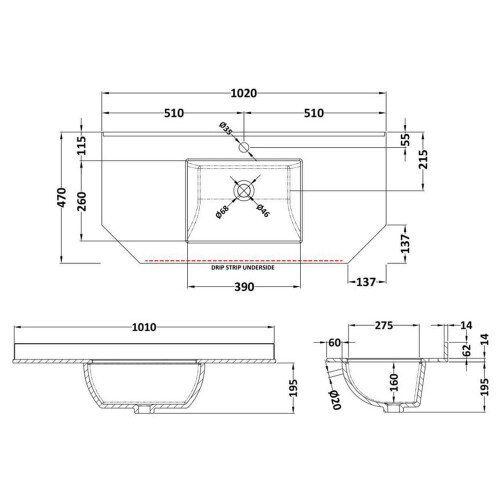 Traditional Bathroom Vanity Unit Furniture Storage Marble Sink