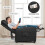 Costway Upholstered Recliner Armchair Sofa Lounge Chair Adjustable Backrest 6